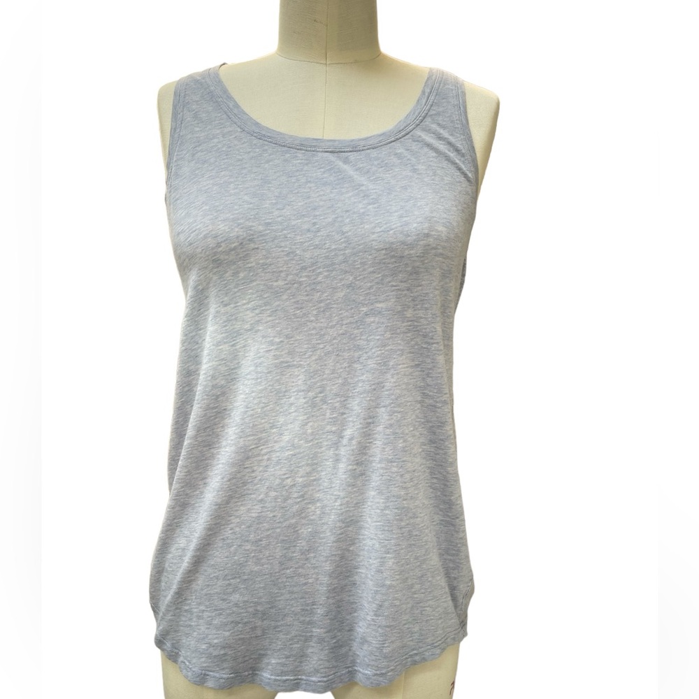 Lululemon Love Tank Pleated Heathered Water Drop Small Size 4 Light Blue Cotton